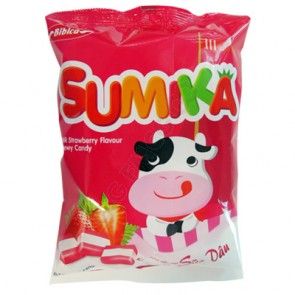 Sumika Milk Strawberry Chewy Candy 350g