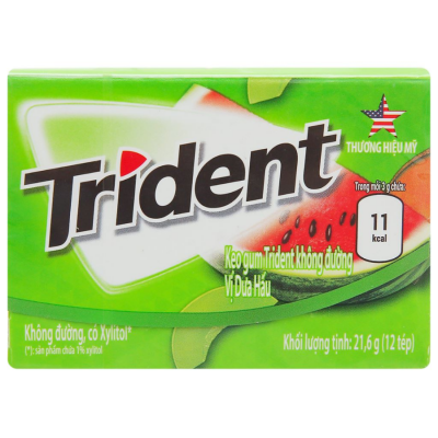 Trident Sugar Free Watermelon 21.6g x 12 Boxes x 6 Blocks