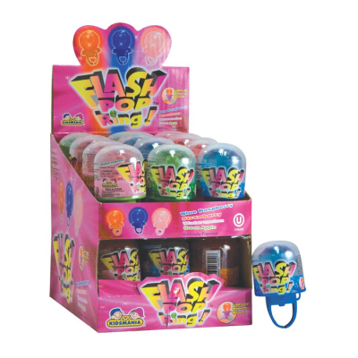Kidsmania Flash Pop Ring Candy 16g x 12Pcs x 12 Boxes