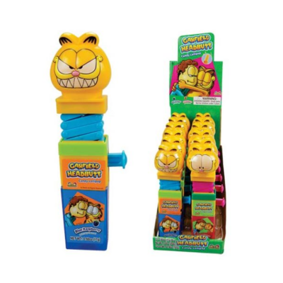 Kidsmania Garfield Headbutt Lollipop Punch Toy 17g x 12Pcs x 12 Boxes