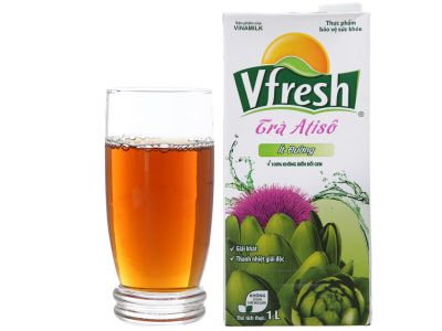 VFresh Green Tea Atiso Less Sugar 1L x 12 Boxes
