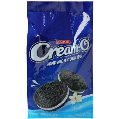 Cream-O Chocolate Sandwich Cookies Vanilla Cream 312g (26g x 12Pack x 24)