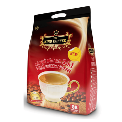 King Coffee 3 in 1 Instant Coffee 16g x 88 Sticks x 5 Bags