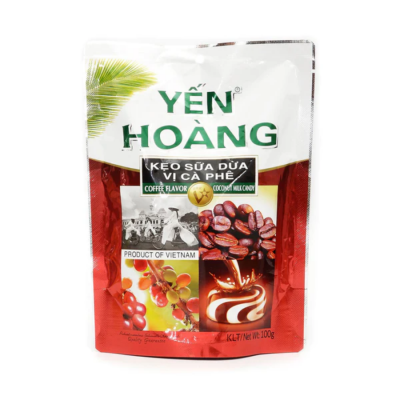 Yen Hoang Crispy Coconut Coffee Candy 100g x 50 Bags