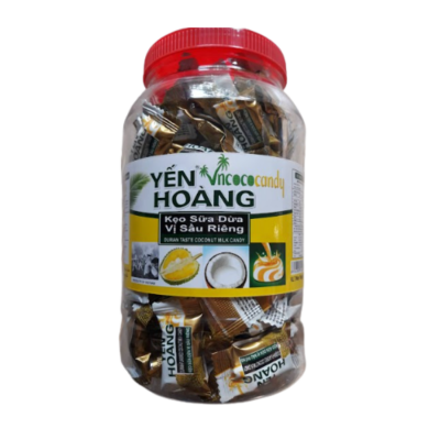Yen Hoang Crispy Coconut Durian Candy 500g x 20 Jars