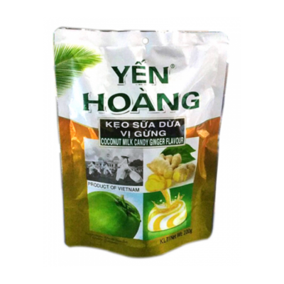 Yen Hoang Crispy Coconut Ginger Candy 100g x 50 Bags