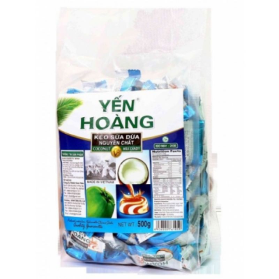 Yen Hoang Crispy Coconut Milk Candy 500g x 20 Bags