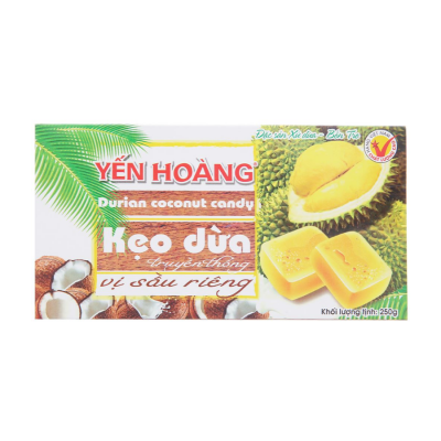 Yen Hoang Durian Coconut Candy 250g x 50 Boxes