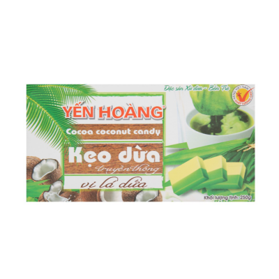 Yen Hoang Pandan Leaf Coconut Candy 250g x 50 Boxes