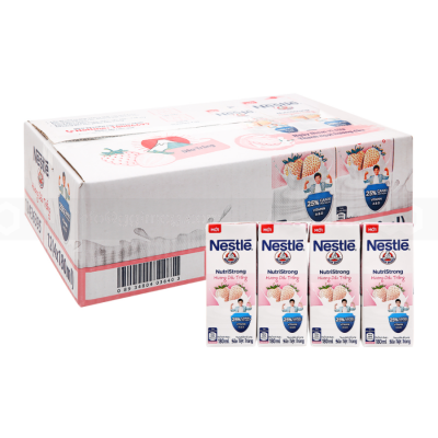Wholesale Nestle Nutristrong Strawberry Flavour 180ml x 4 x 12 Blocks