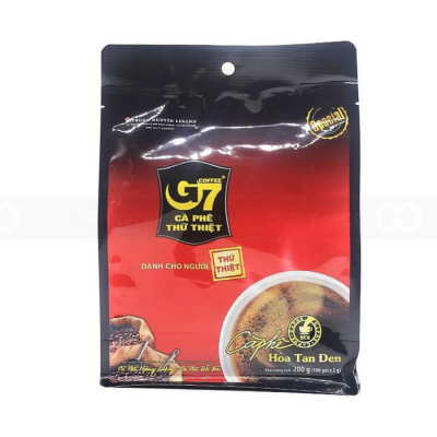 Wholesale G7 Pure Black Instant Coffee 2g x 100 Sachets x 6 Bags