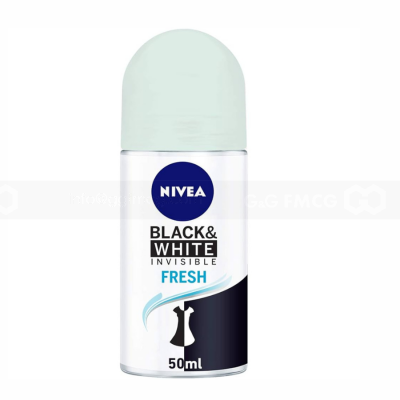 Nivea Invisible Black & White Fresh Deodorant Roll On Women 50ml x 24 pcs