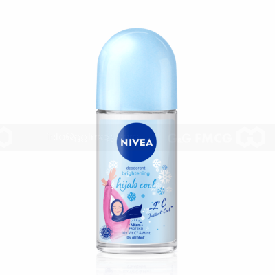 Hijab Cool Bright & Cool Deodorant Roll On Women 50ml x 24 pcs