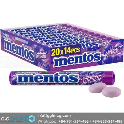 Mentos Roll Grape 29gr x 14 rolls x 18 display boxes