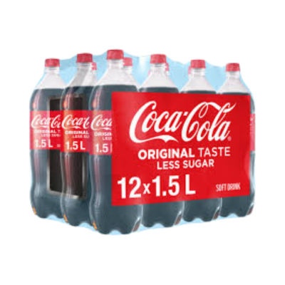 Coca Cola Soft Drink Less Sugar 1.5L x 6 Bottles
