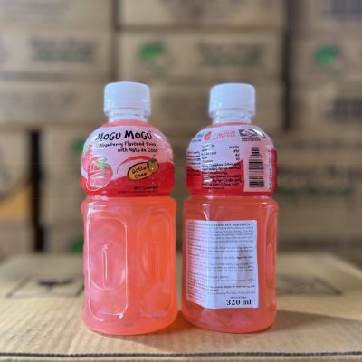 Wholesale Mogu Mogu Strawberry Flavored Drink With Natade Coconut 320ml x 24 Bottles