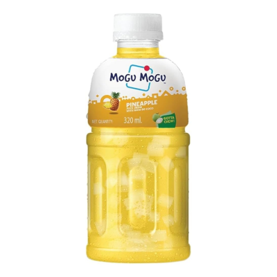 Mogu Mogu Pineapple Flavored Drink With Natade Coconut 320ml x 24 bottles