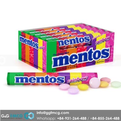 Mentos Roll Rainbow 29gr x 14 rolls x 18 display boxes