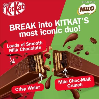 Kitkat Milo Wafer Coklat 160g (16g x 10 Bar) x 48 Bags