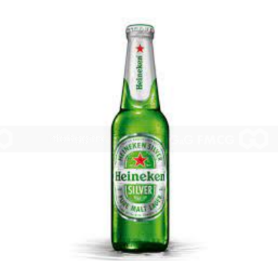 Wholesale Heineken Alcohol 4% Beer 330ml x 24 Silver Glass Bottles