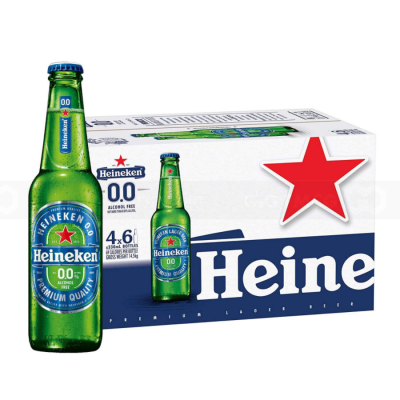 Wholesale Heineken Alcohol Free Beer 330ml x 24 Glass Bottles