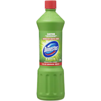 Domestos Disinfectant Bleach Toilet Mountain Fresh 1.25L x 6 Bottles