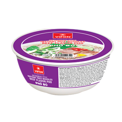 Vifon PHO Instant Rice Noodle With Beef  70g x 30 bags