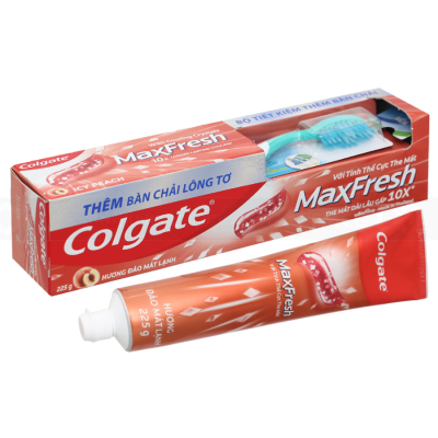 Wholesale Colgate Maxfresh Icy Peach + Free Toothbrush 225g x 36 Boxes