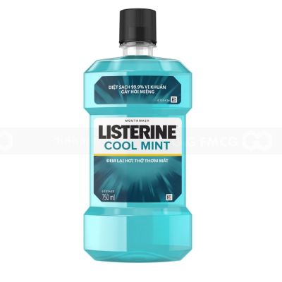 Wholesale Listerine Fresh Mint Mouthwash 750ml x 12 Bottles