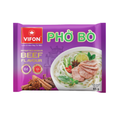 Vifon Rice Noodle Stewed Beef Flavor 65g x 30 Bags