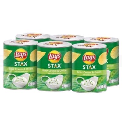 Lay's Stax Sour Cream Onion Potato Chips  - Halal 42g