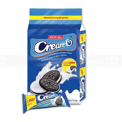 Wholesale Cream-O Chocolate Sandwich Cookies Vanilla Cream 156g x 24 Bags