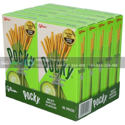 Wholesale Pocky Matcha Biscuit Stick 35g x 10 Boxes x 12 Blocks