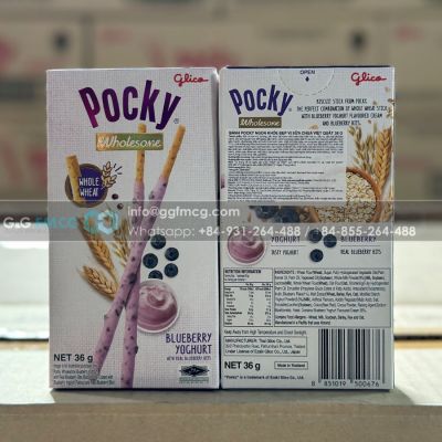 Wholesale Pocky Blueberries Yoghurt Biscuit Stick 36g x 10 Boxes x 6 Blocks