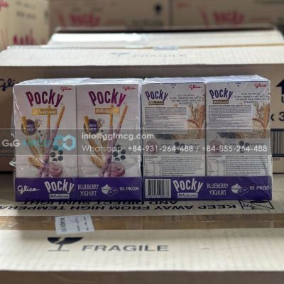 Wholesale Pocky Blueberries Yoghurt Biscuit Stick 36g x 10 Boxes x 6 Blocks