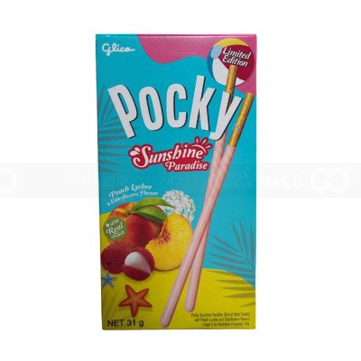 Wholesale Pocky Peach and Lychee Biscuit Stick 31g x 10 Boxes x 6 Blocks
