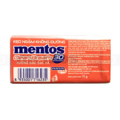 Wholesale Mentos CleanBreath 30' Mint Peach Flavor 35g x 12 x 6 Boxes
