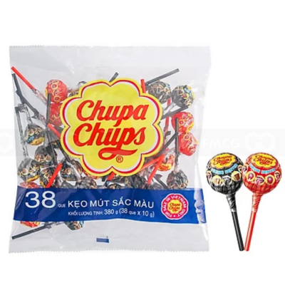 Wholesale Chupa Chups Lollipops Cola & Strawberry 58 pcs 580g x 18 Pouch