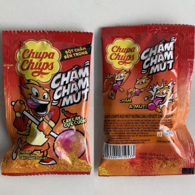 Wholesale Chupa Chups Lollipops Dip and Lick Strawberry 8g (1pcs) x 16 Bags x 16 Boxes