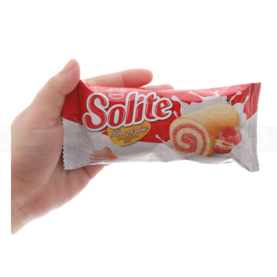 Wholesale Solite Roll Sponge Cake Strawberry 360g x 12 Boxes