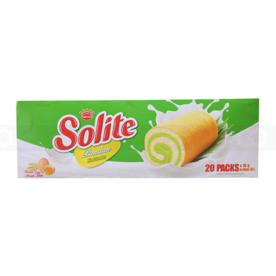 Wholesale Solite Roll Sponge Cake Pandan Leaf 360g x 12 Boxes