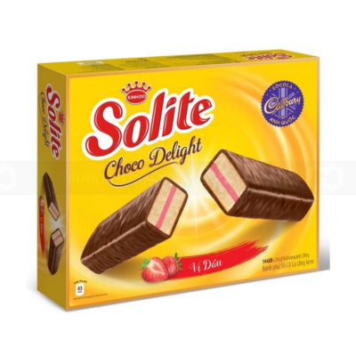 Wholesale Solite Custard Cake Choco Delight Strawberry 280g x 8 Boxes