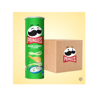 Pringles Potatoes Chips Sour Cream Onion 102g x 12 Cans