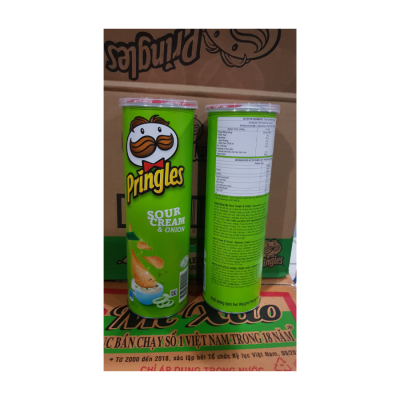Pringles Potatoes Chips Sour Cream Onion 134g x 12 Cans