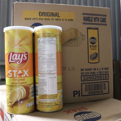 Lay's Stax Original Potato Chips - 100g VN x 16 Cans