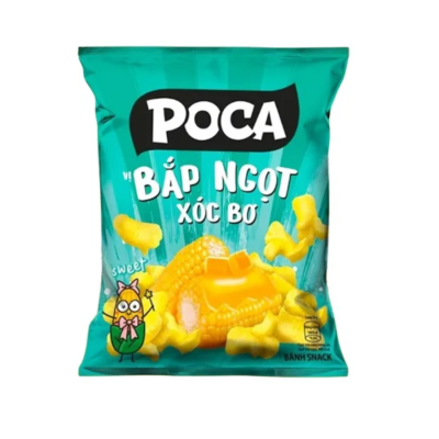 Poca Partyz Sweet Corn Butter Shock Snack 30g x 80 Bags