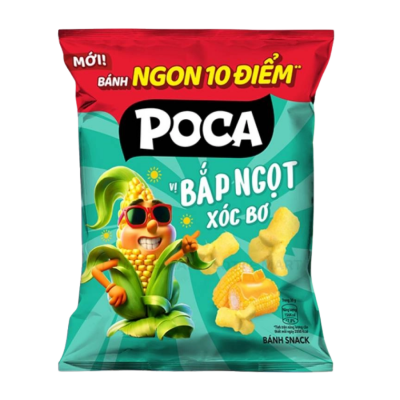 Poca Partyz Sweet Corn Butter Shock Snack 60g x 70 Bags