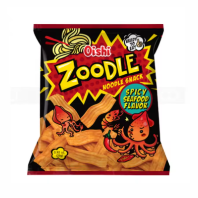 Oishi Zoodle Spicy Seafood Flavor Snack 32g x 80 bags