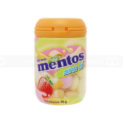 Wholesale Mentos Smoothy Candy (Strawberry, Banana, Melon) 90g x 6 Jars x 8 Boxes
