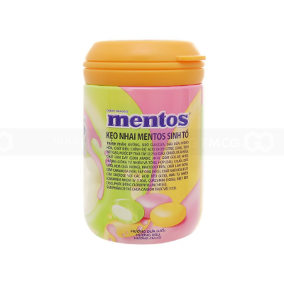 Wholesale Mentos Smoothy Candy (Strawberry, Banana, Melon) 90g x 6 Jars x 8 Boxes